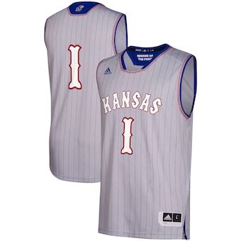 men's adidas gray kansas jayhawks pride replica jersey|jayhawks long sleeve shirts.